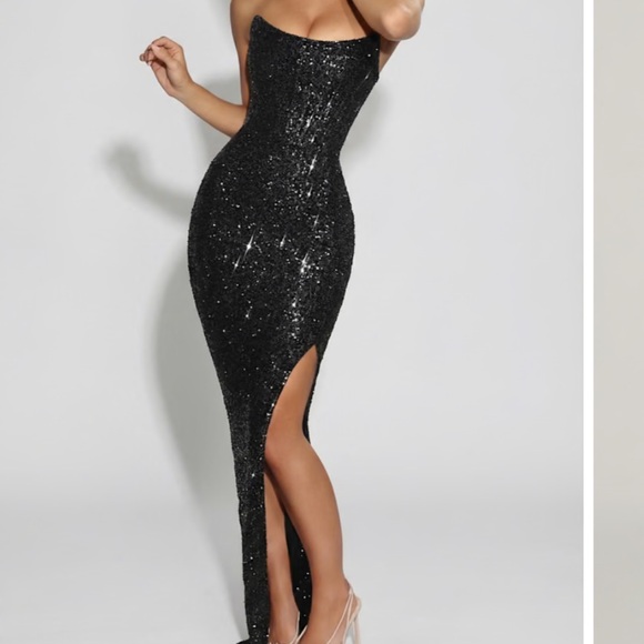 Oh Polly Dresses & Skirts - Oh Polly Jasella Embellished Corset Gown – Black | Worn Once
